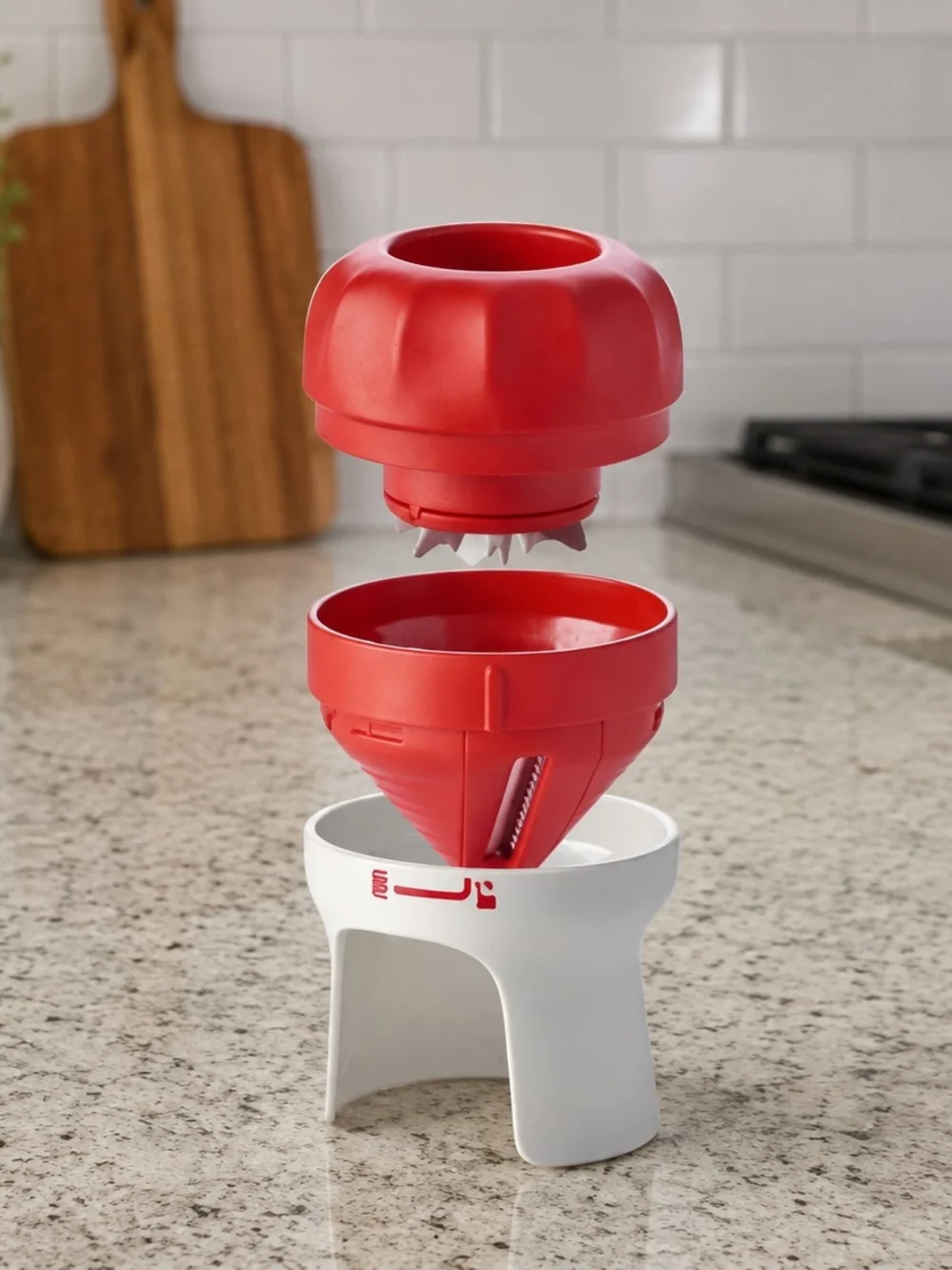 Tupperware Red and White Vegetable Spiralizer, NEW!